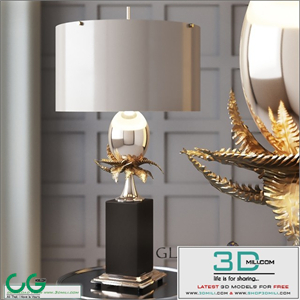Global Views Egg and Palm Lamp